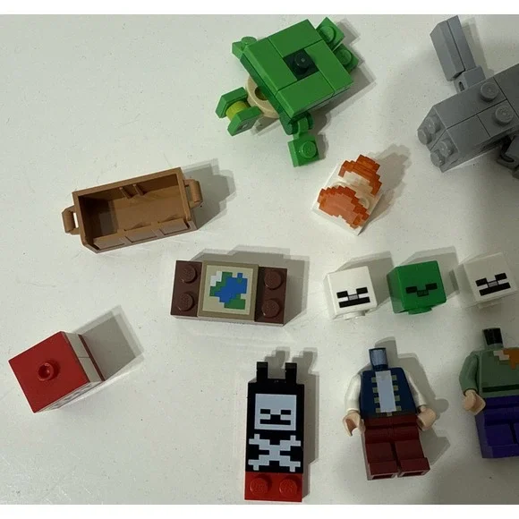 Lego Minecraft LOT Turtle Dolphin TNT‎ Figures Heads Parts Pieces Replacements - Picture 3 of 11